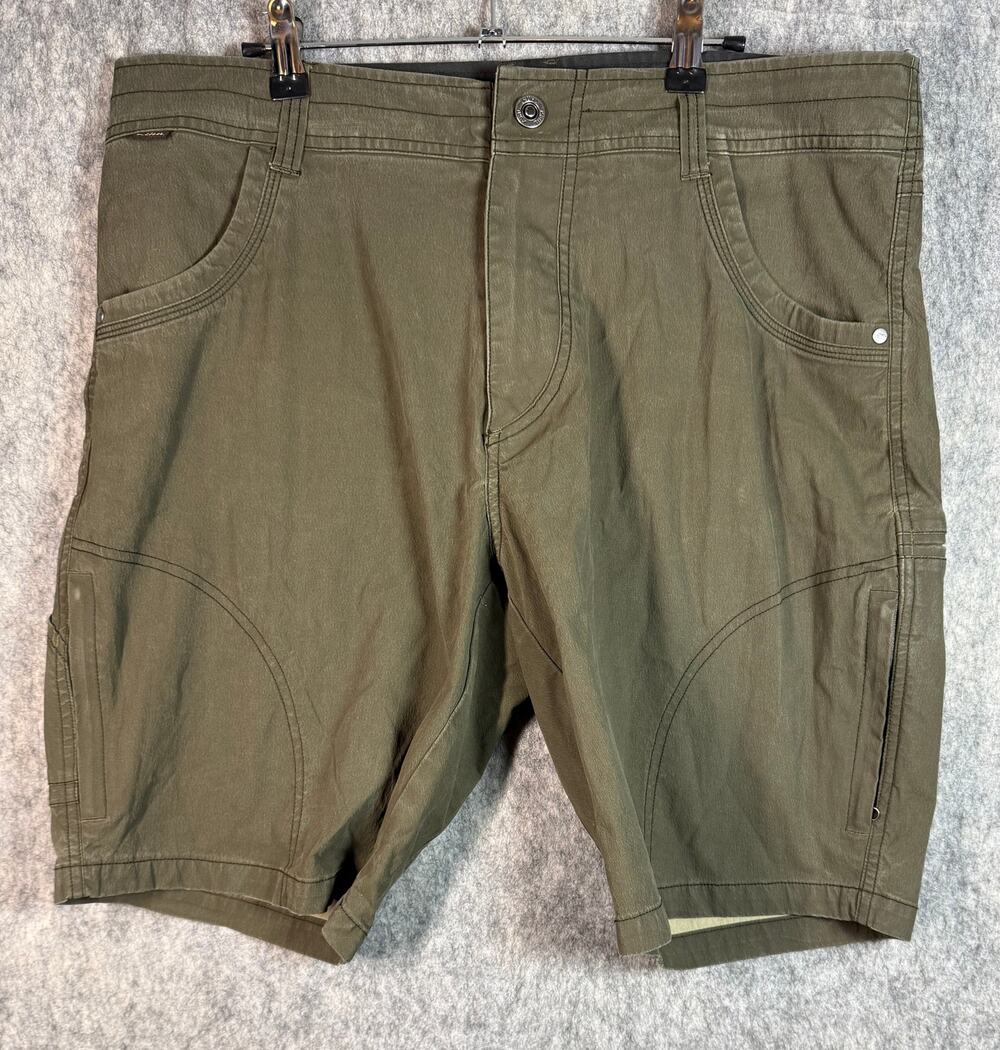 Kuhl Mens Ramblr Vintage Patina Dye Shorts Size 36 Green Outdoor Hiking